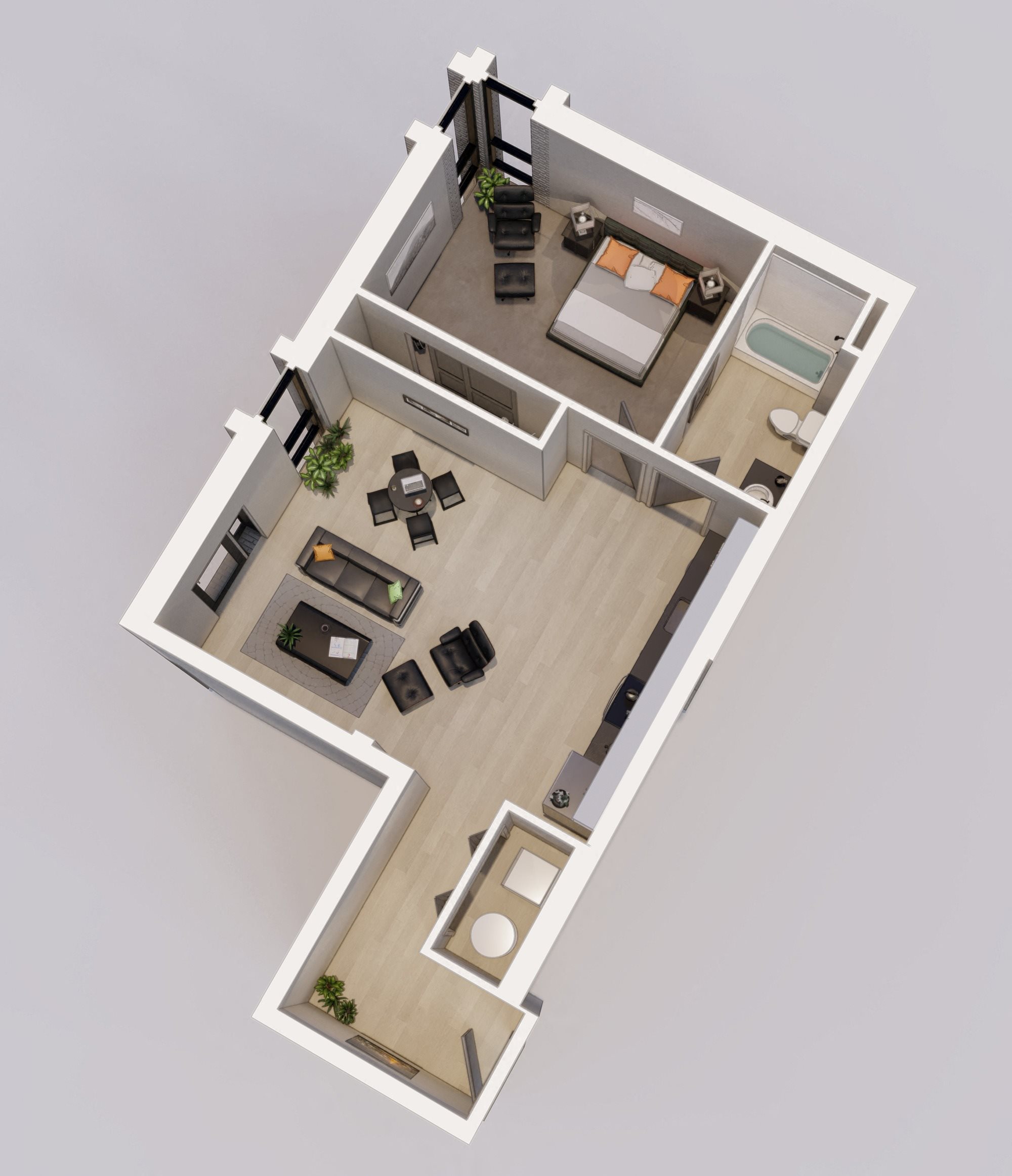 Unit H floor plan Unit H floor plan